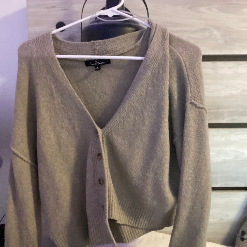 Greenish gray cardigan